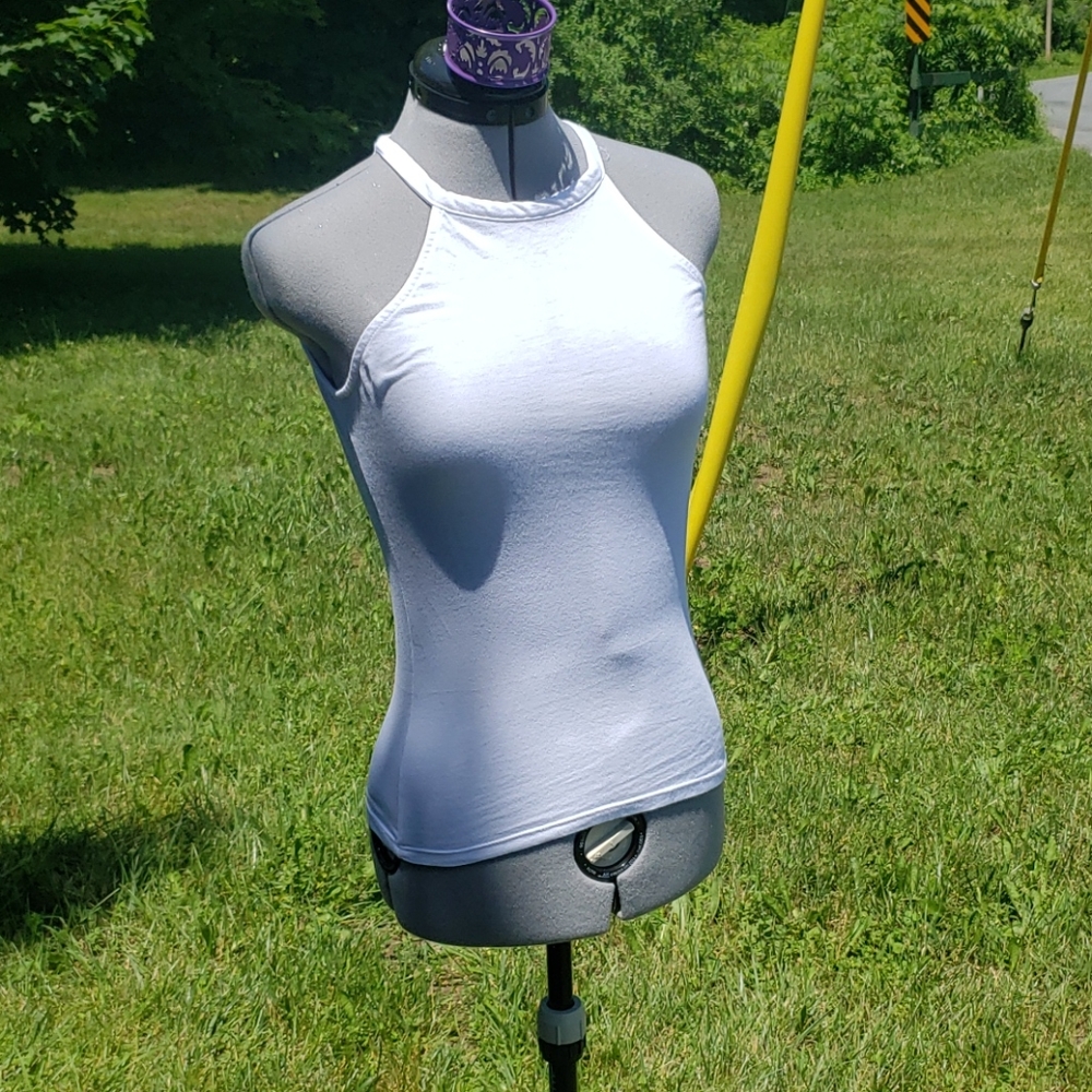 White halter tank top